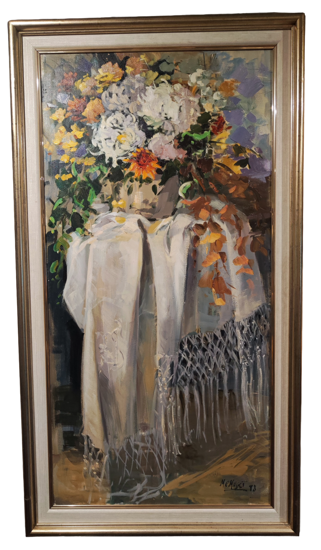 Mantón con flores