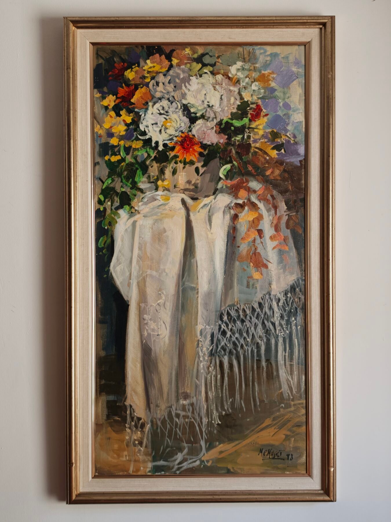 Mantón con flores
