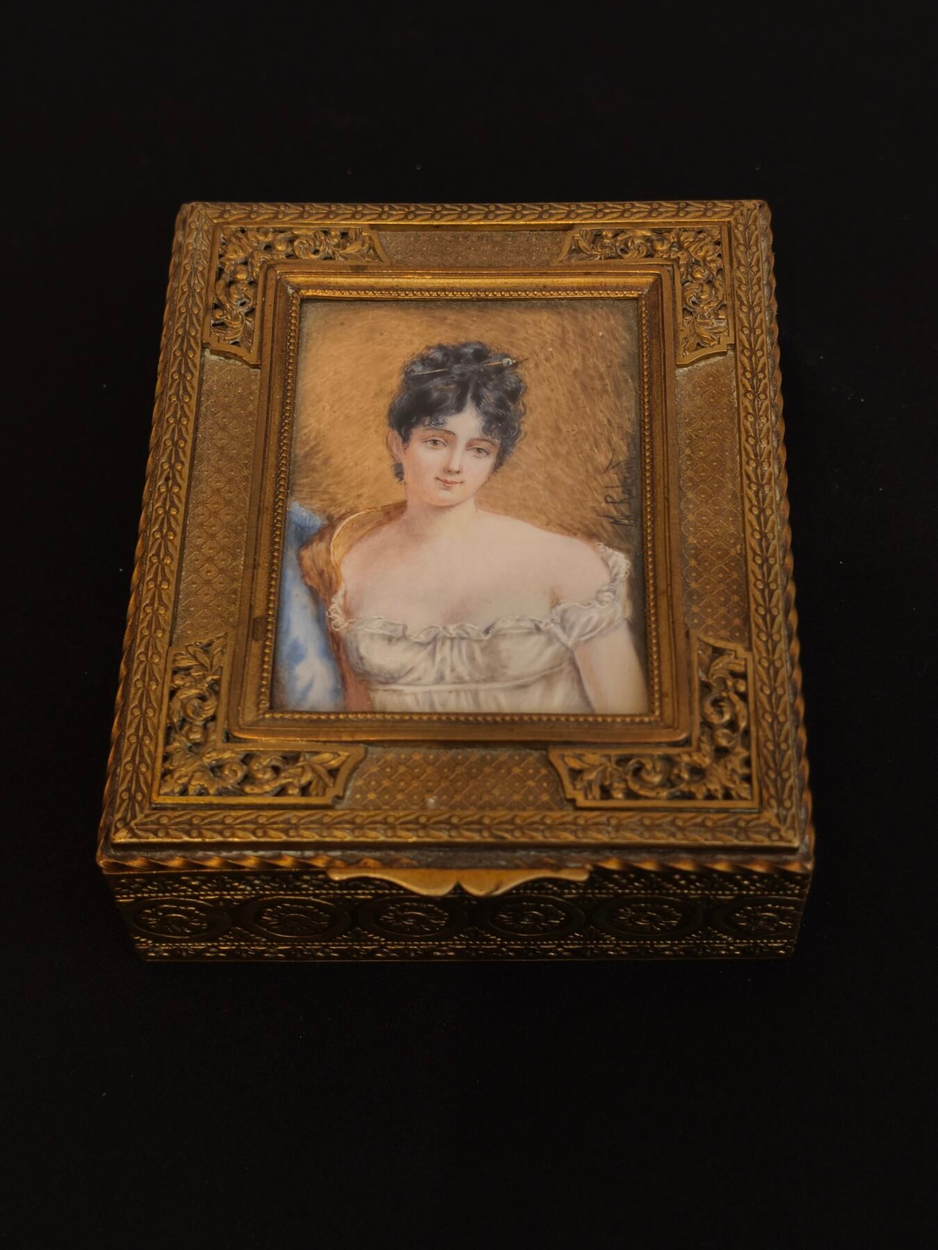 Caja Joyero del Segundo Imperio con Retrato de Madame Récamier