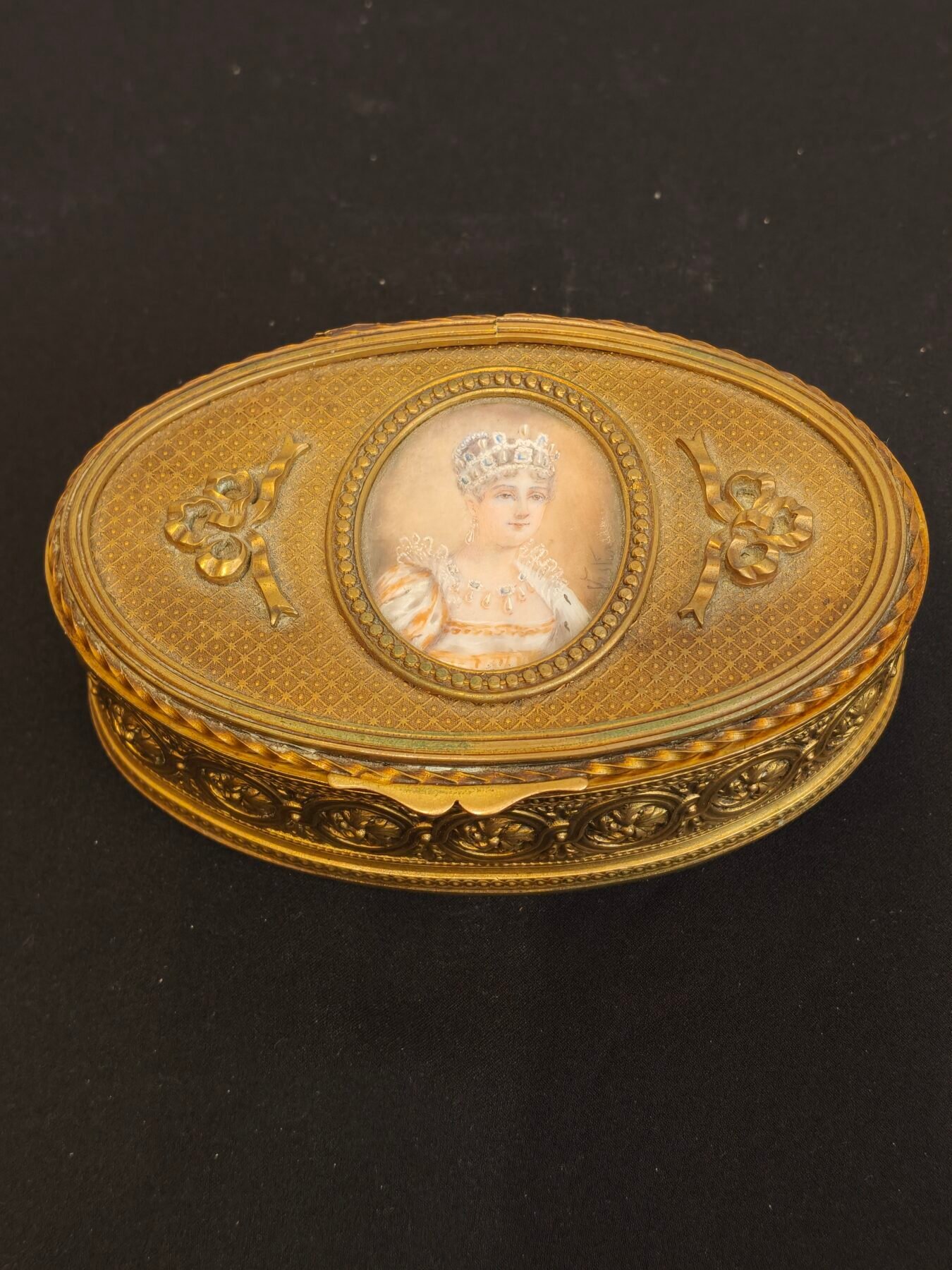 Caja Joyero del Segundo Imperio con Miniatura de la Emperatriz Josefina